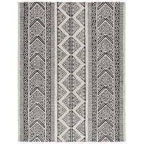 SAFAVIEH Metro Andrew Diamond Area Rug, Black/Beige, 8' x 10'