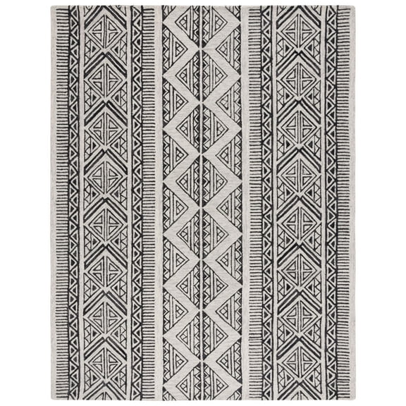 SAFAVIEH Metro Andrew Diamond Area Rug, Black/Beige, 8' x 10'