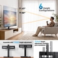 thumbnail image 6 of MountFTV Universal Swivel Table Top TV Stand for 32-75 inch TVs, Tabletop Desktop TV Stand Base with 35° Swivel, 6 Height Adjustable, Hold up to 99LBS, Max 600x400mm, 6 of 9