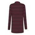 thumbnail image 4 of Plus Size Open Front Cardigans for Women Lightweight Striped Casual Fall Cardigan Tops S-5X Loose Comfy Outerwear (S, red), 4 of 6
