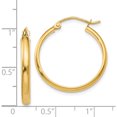 thumbnail image 5 of 14K Yellow Gold Round Tube Hoop Earrings (19 X 2.75) Made In Indonesia tc140, 5 of 6