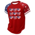 thumbnail image 3 of Karoyedx Patriotic Tees for Kids Boys 4th of July Shirt Toddler Boy American Flag USA T-Shirt Kids Patriotic Short Sleeve Tee Tops Red Size,8-9 Years, 3 of 4