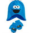 thumbnail image 2 of Sesame Street Toddlers Cookie Monster Hat and Mittens Set, Various Colors, 2 of 3