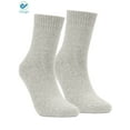 thumbnail image 2 of Deago Mens Heavy Thick Wool Cotton Socks - Soft Thermal Warm Comfort Winter Crew Socks Hiking Boot Socks for Cold Weather, Light Gray, One Size 8-12, 2 of 11