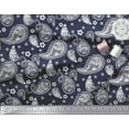thumbnail image 2 of Soimoi Blue Viscose Chiffon Fabric Floral & Paisley Print Fabric by the Yard 42 Inch Wide, 2 of 3
