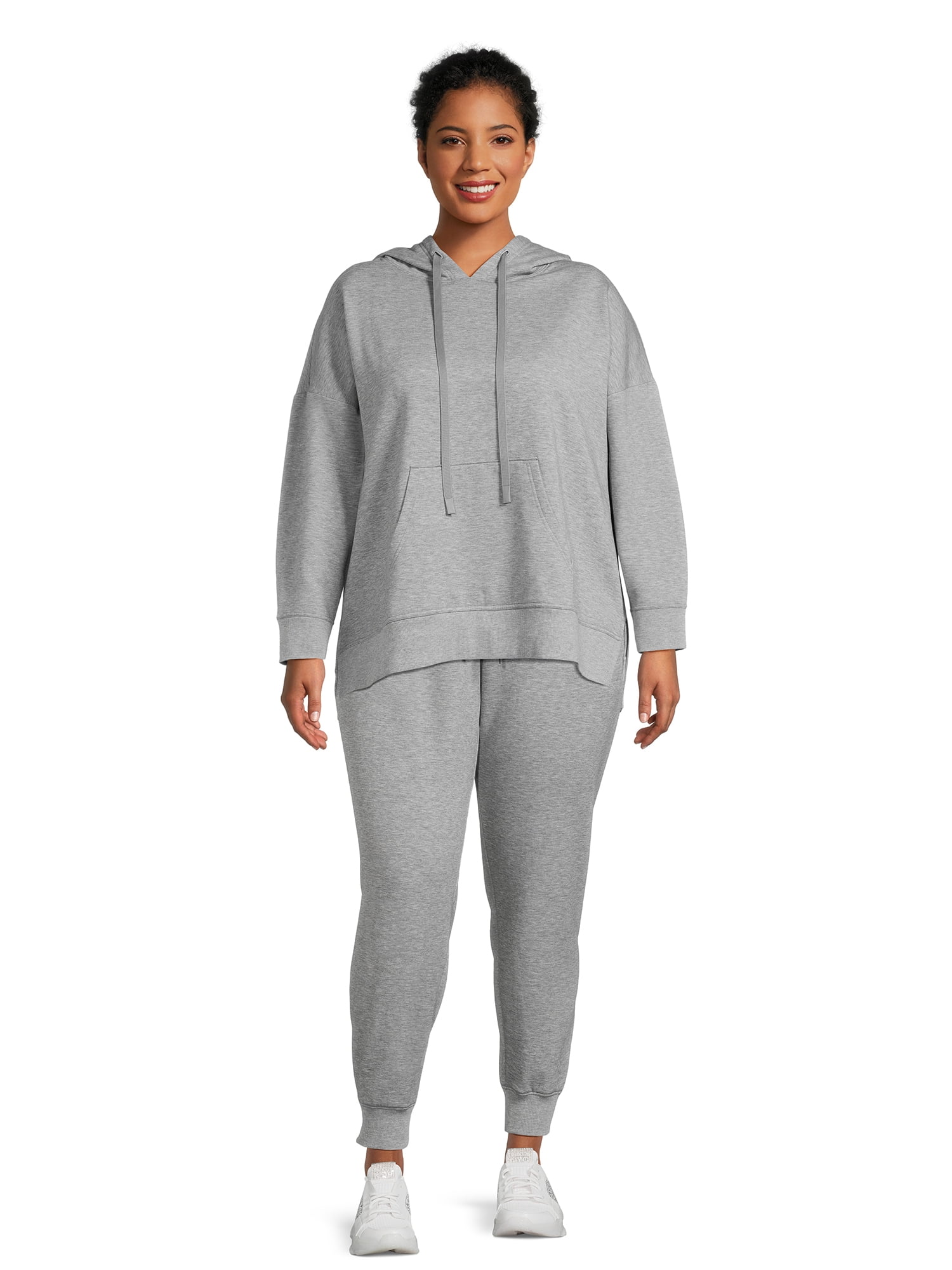 Athletic Works Women's Plus Size Jogger Pants with Pockets, 2-Pack