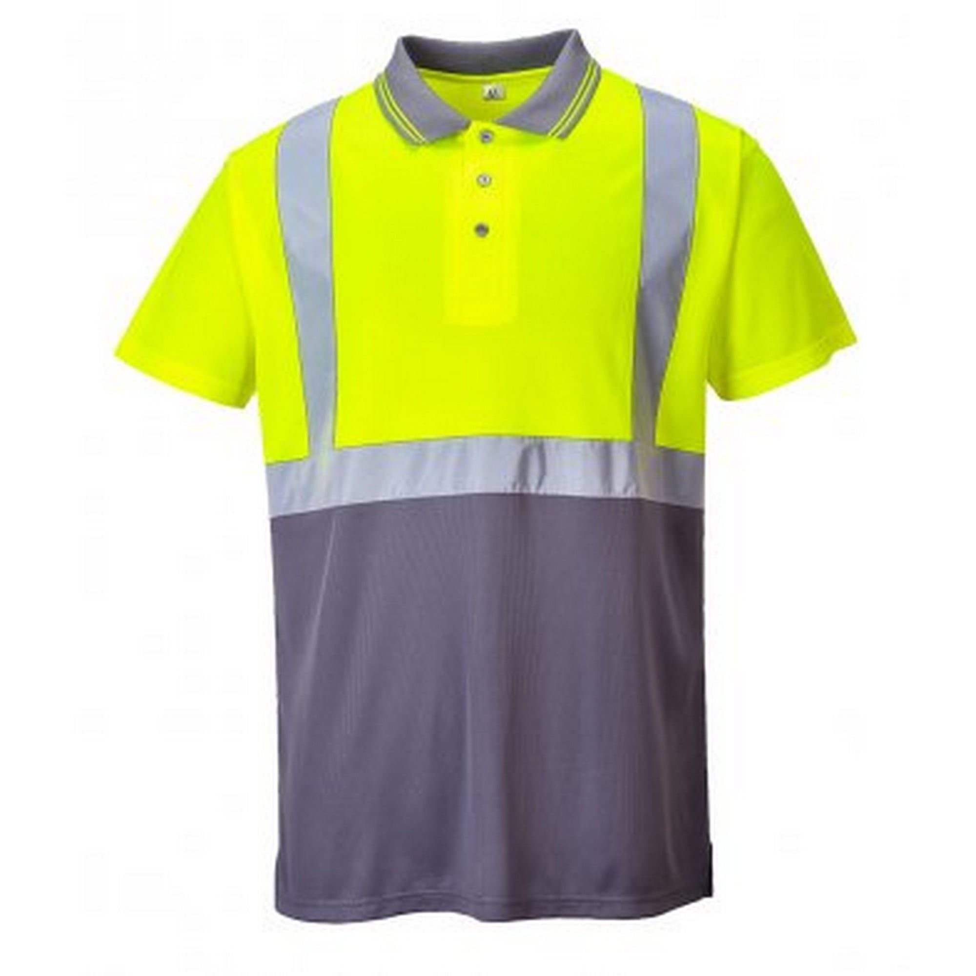 Portwest Mens Hi-Vis Two-Tone Long Sleeve Polo Shirt