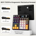 thumbnail image 3 of BOYI TD31Pro Mechanical Numpad,Mini Keyboard with Screen&Knob,Bluetooth5.0/2.4G/Type-C Wireless Numeric Keypad,Gasket HotSwap RGB Number Pad,PBT Keyc, 3 of 8