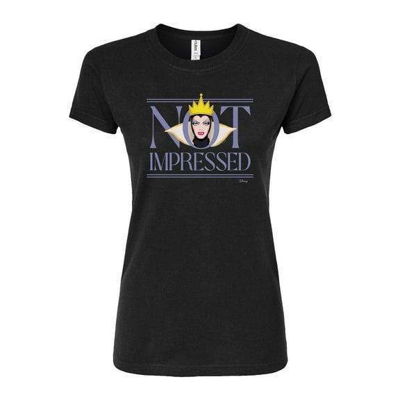 Disney Villains - Not Impressed - Juniors Fitted Graphic T-Shirt