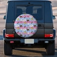 thumbnail image 3 of Kdxio Bees And Daisies Striped for Tire Cover Wheel Protectors Tyre Covers Weatherproof Wheel Covers Universal Fit for Trailer Rv SUV Truck Camper Travel Trailers 16 inch, 3 of 8