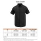 thumbnail image 4 of Camisa de playa de manga corta para hombre, informal, de moda, color liso, cuello vuelto, encaje con botones, parte superior Negro XL, 4 of 4