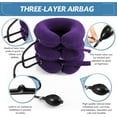 thumbnail image 4 of Dispositivo de tracción cervical para aliviar el dolor de cuello. Collarín inflable ajustable y aparato de tracción cervical. Dispositivo de descompresión cervical para uso doméstico (morado)., 4 of 7