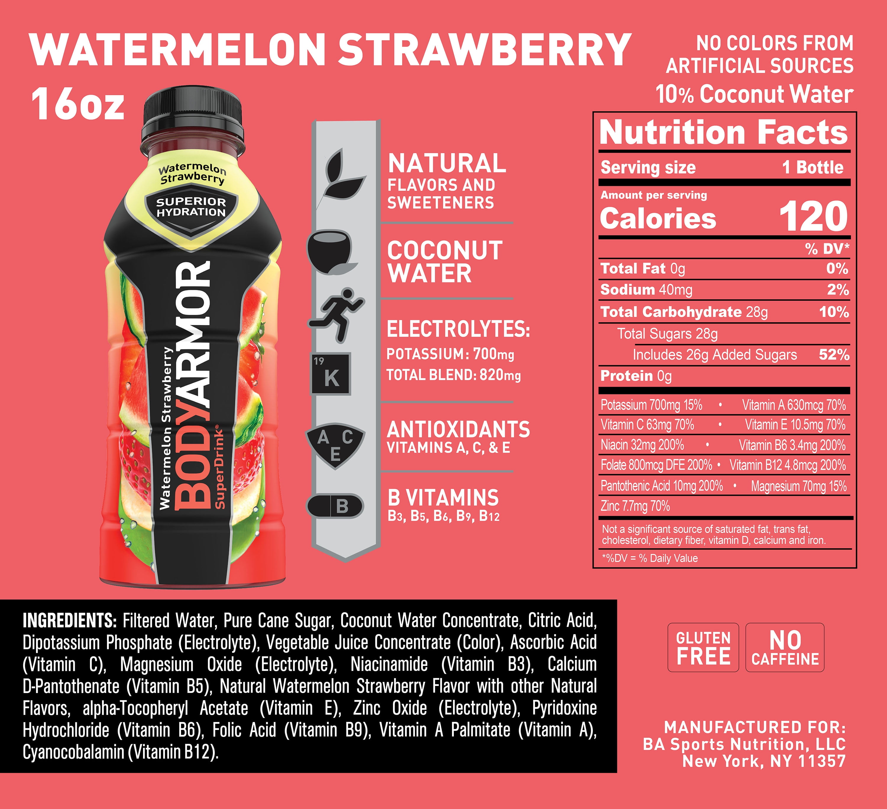 Body Armor Drink Nutrition Facts My Bios