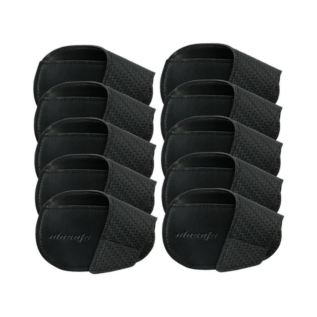 Funda protectora de cuero PU Zulema para cabeza de palo de Golf 10 piezas S negro