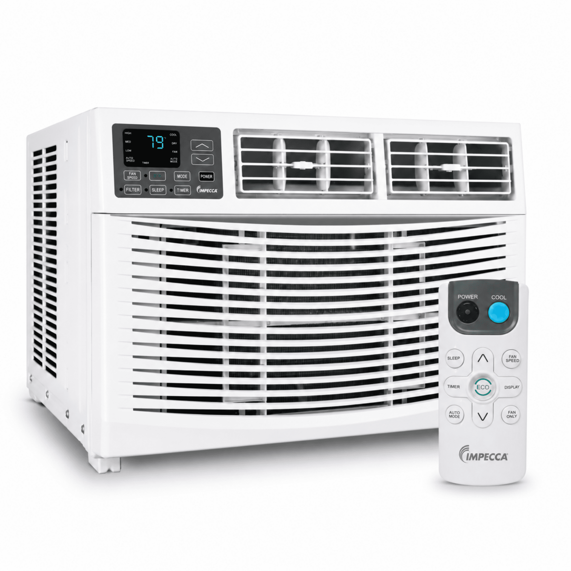 IMPECCA 6000 BTU WINDOW AIR CONDITIONER, Electronic Remote, Auto Restart, Timer, ECO & Sleep mode