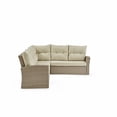 thumbnail image 3 of Canaan Outdoor Wicker Corner Sectional Loveseat and Sofa with 57"L Coffee Table, 3 of 10