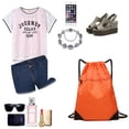 thumbnail image 3 of Mochila con cordón, bolsa de gimnasio, mochila tipo saco, bolsas con cordón, 3 of 5