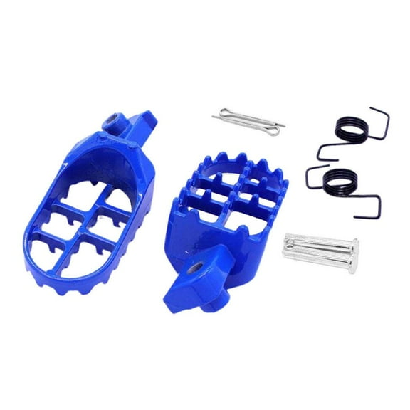 Blue Aluminum Wide Motorcycle Foot Pegs Rest Pedal for PW80 Dirt Bike