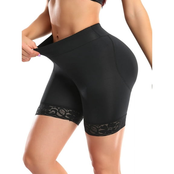SLIMGLOW Women Butt Lifter Padded Shapewear Seamless Thicker Butt Enhancer Control Panties Fake Buttock Lace Underwear, XL
