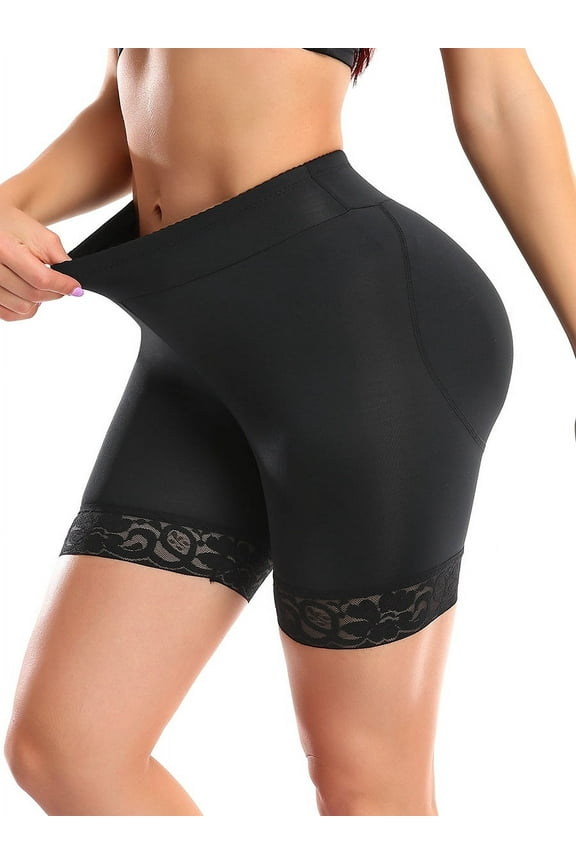 Women Butt Lifter Padded Shapewear Seamless Thicker Butt Enhancer Control Panties Fake Buttock Lace Underwear, 3XL