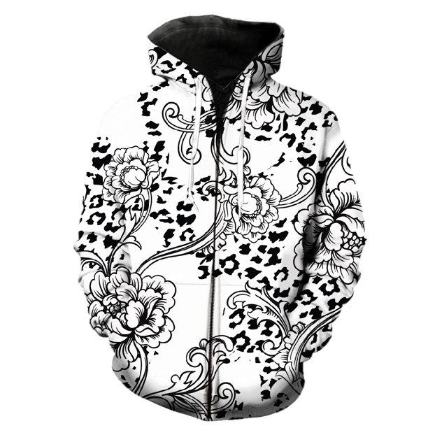 Sudadera con capucha y cremallera con estampado animal abstracto para hombre, divertida sudadera de hip hop, tops de moda, gran oferta 2024, estampado 3D, informal, de gran tamaño, genial