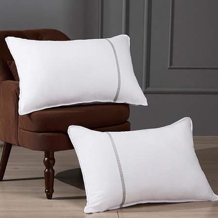 Bed Pillows Standard Size Set of 2 Firm Hotel Pillows for Sleeping Cooling Pillows for Side & Back Sleepers Down Alternative Filling 20 x 26 Inches