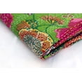 thumbnail image 5 of Indian Handmade Floral Print Kantha Quilt, Bedspread , Blanket Size ( King 108" x 108" ), 5 of 5