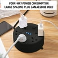 thumbnail image 3 of Wuztai Travel Power Strip with 3 USB Ports, 6.56Ft Extension Cord Compact Wide Spaced, Multi Plug for Home Office, 3 of 7