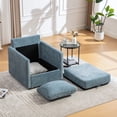 thumbnail image 6 of Newest Swivel Accent Chair with Hidden Storage, Diamond Tufted Armrests Square Club Chair & Pillow, 360° Rotating,Blue, 6 of 12