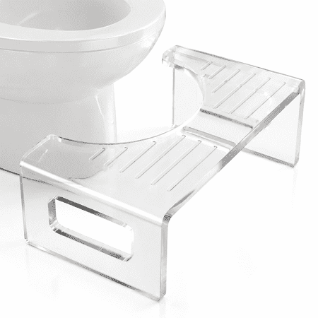 Acrylic Step Stool, Potty Stool for Adults, Modern Step Stool for Bathroom, Foot Rest Stool, Holds Up to 300lbs