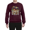 thumbnail image 2 of Wild Bobby Trendy Landscape With Daisies Cactus Monarch Butterfly Nature Lover Unisex Crewneck Sweatshirt, Maroon, 3X-Large, 2 of 6