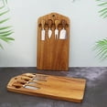 thumbnail image 5 of MLINS 2 Sets  Cutting Board Wooden Chopping Board with Butter Cheese Fork Cutters, 5 of 8
