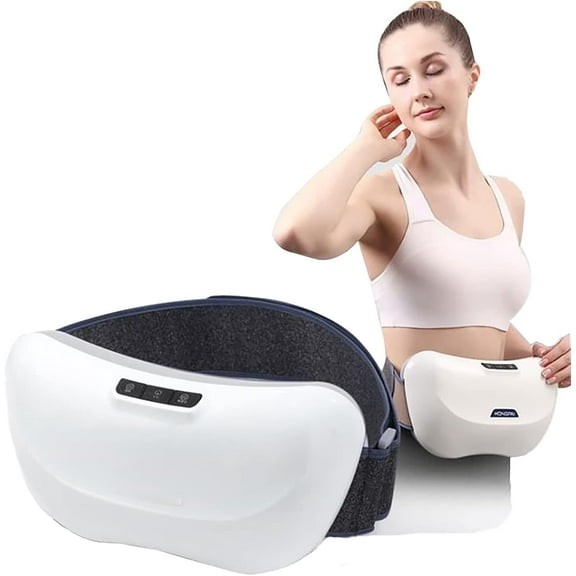 Heated Abdominal Massage Belt, Electric Kneading & Vibration Massager with 3 Intensities for Soothing Relaxation on Tummy, Back, and Waist