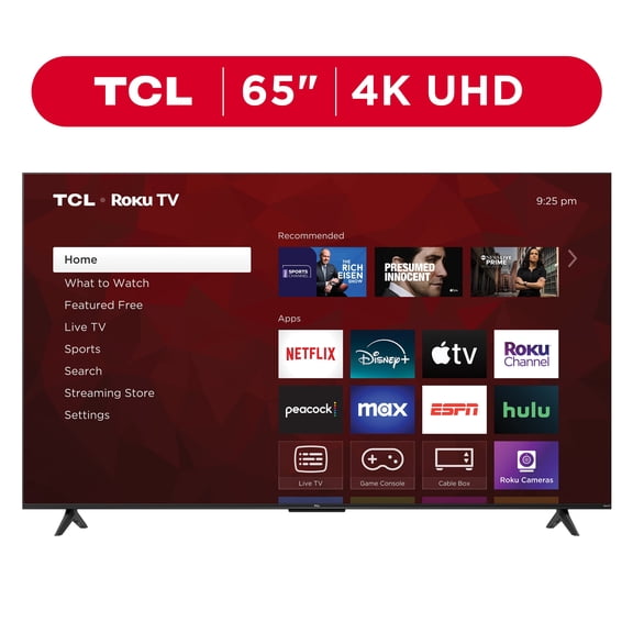 Open Box TCL 65 Class S4 (65S451) 4K UHD HDR Smart TV with Roku TV