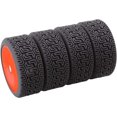 thumbnail image 3 of LINLIN 4PCS RC 1:10 Rally Car 68mm Rubber Tires Hard Dish Wheel Rims Hex 12mm Compatible with 1/10 RC On Road Flat Run Car Tamiya CC01 Axial Scx10 Traxxas HPI Tyres Parts, 3 of 6