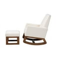 thumbnail image 4 of Baxton Studio Yashiya Mid-Century Modern Off-White Boucle Upholstered and Walnut Brown Finished Wood 2-Piece Rocking, 4 of 7