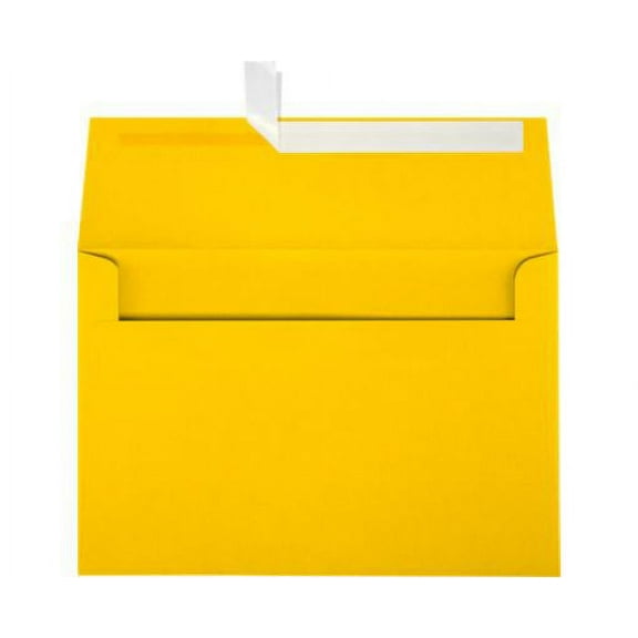LUXPaper A8 Invitation Envelopes w/Peel & Press, 5 1/2 x 8 1/8, Sunflower Yellow, 500 Pack