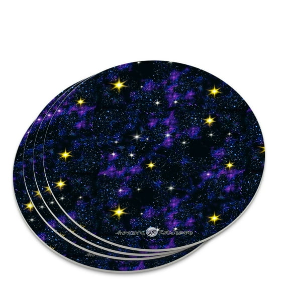 Stars Shine Space Galaxies Pattern Novelty Coaster Set