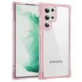 thumbnail image 7 of Shockproof Clear Designed for Samsung Galaxy S21 Ultra, [Camera & Screen Raised Edge Protection] [Air Guard Four Corner Bumper 15FT Drop Protection] [Not Yellowing] Soft Slim Silicone Case, Pink, 7 of 7