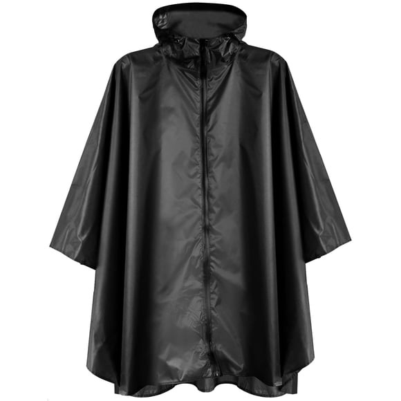 Poncho impermeable ANYOO, ligero, reutilizable, negro