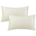 thumbnail image 2 of REGALWOVEN Pack of 2 Velvet Decorative Throw Pillow Covers Modern Cushion Covers with Zipper Beige 12" x 20", 2 of 6