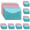 thumbnail image 2 of Office Supplies Kit Thickened Button File Bag Transparent Plastic Information Bag Student Test Paper Storage Bag (Random Color) Stationery Set Office Tools Desk Accessories School Supplies Organizer, 2 of 5