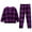 0-Dark Purple565, variant on WOYY Toddler Girls Classic Plaid Sleepwear Set Long Sleeve Top Pants Outfits Loungewear, Sizes 2-3T