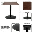 thumbnail image 3 of Hampden Furnishings Bennet Collection Steel Frame 36" Square Top, Round Base, 42" Height, Cafe Table, Black Frame/Mahogany Top, 3 of 5