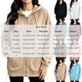 thumbnail image 3 of Atogsazn Womens Fleece Oversized Hoodies Casual Full Zip Long Sleeve Hooded Sweatshirt Fall Winter Tops Black L Fashion, 3 of 9
