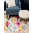 thumbnail image 1 of Unique Loom Sedona Collection Southwestern, Distressed, Over-Dyed, Modern, Tribal, Abstract Area Rug, 6 Feet, Multi/Beige, 1 of 2