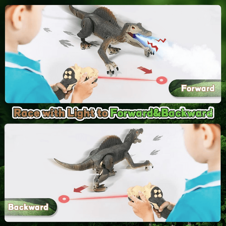Richgv Remote Dinosaur Toys for Kid - Walking RC Dinosaur Toys for 5-7，RC Jurassic Velociraptor Toys 8-12，Robot Toys with Light Sounds Rechargeable Walmart.com