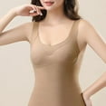 thumbnail image 3 of Camiseta térmica sin mangas con cuello redondo para mujer, chalecos acolchados con sujetador, almohadillas para el pecho, ropa interior, capa base, camiseta suave de invierno (L), 3 of 7