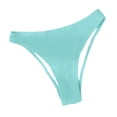 thumbnail image 3 of Dresfit Ribbed High Waisted Bikini Bottoms for Women - Textured Sexy Swimwear Light Blue 2XL, 3 of 4