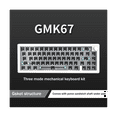 thumbnail image 4 of GMK67 Customized Mechanical Keyboard+Red Switch DIY Kit Hot Swappable RGB Backlight 3 Mode Mechanical Keyboard Black, 4 of 9